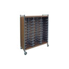 Omnimed Standard Horizontal Open Chart Rack, 2 Section, 30 Chart Capacity, Beige