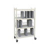 Omnimed Standard Vertical Open Chart Rack 4 Shelves 45 Binder Capacity Beige