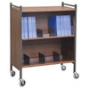Omnimed Woodgrain Versa Cabinet Style Moble Rack With Two Shelves