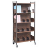 Omnimed Woodgrain Versa Open Style Moble Rack With Four Shelves