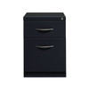 Hirsh 20" Deep Mobile Pedestal File Cabinet 2 Drawer Box-File, Letter Width, Charcoal