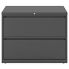 Hirsh 36" Wide 2 Drawer Metal Lateral File Cabinet For Home And Office, Holds Letter, Legal And A4 Hanging Folders, Charcoal