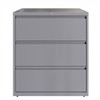 Hirsh 36" Wide 3 Drawer Metal Lateral File Cabinet For Home And Office, Holds Letter, Legal And A4 Hanging Folders, Arctic Silver