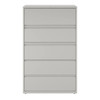 Hirsh 42" Wide 5 Drawer Metal Lateral File Cabinet For Home And Office, Holds Letter, Legal And A4 Hanging Folders, Light Gray