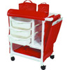 MJM Red Mesh Panels For 1000 Series Emergency Crash Cart Package Of 4
