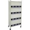 Omnimed Omnicart Chart Rack In Woodgrain Holds 40 Binders Locking Panel 4 X 10"