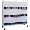 Omnimed Omnicart Chart Rack In Woodgrain Holds 45 Binders Locking Panel 3 X 15"