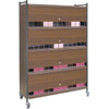Omnimed Omnicart Locking Chart Rack In Light Grey Holds 48 Binders Panel 4x12"