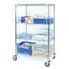 Quantum Storage Systems Cart Cover Clear Vinyl Zipper Closure 18wx36lx74h Inch