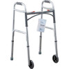Medacure Adult 2 Button Folding Walker With 5" Wheels