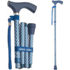 Switch Sticks Walking Cane, Foldable/Adjustable From 32-37 In., Engraved Azure