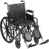 Drive Silver Sport 2 Wheelchair, Detachable Desk Arms, Legrests, 20" Seat SSP220DDA-SF