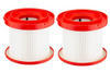 2 Pack Wet Dry Vacuum Filter Replacement 49-90-1900 - Cordless Vacuum - for Milwaukee Cordless M18 0780-20 0880-20