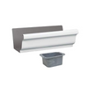 Amerimax 6 in. White Aluminum K-Style Gutter End with 3 in. x 4 in. Drop Outlet