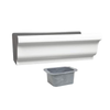 Amerimax 5 in. White Aluminum K-Style Gutter End with 3 in. x 4 in. Drop Outlet