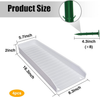 Gutter Downspout Splash Block,16.3"Drain Gutter Guard Diverter,Gutter Downspout Extensions for Water Drainage, Fixable Down Spout Drain Trays,Drainage to Protect House Foundations (4PC White)