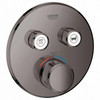 Grohe Grohtherm Smartcontrol Round 2-Function Thermostatic Trim Hard Graphite
