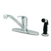 T & S Brass And Bronze Single Lever Faucet 48 In Side Spray