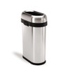 Simplehuman 12 Gallon Brushed Stainless Steel Slim Open-Top Oval Trash Can