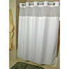 Kartri Hang2it Chrome Buckles Luxor Waffle Shower Curtain 72x80 White With 10.5" Window And Snap, Case Of 12