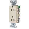Hubbell 20 Amp 125 Volt Commercial Duplex Standard Outlet (Light Almond)