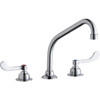 Elkay Food Service Faucet, 1.5 Gpm, 8" Center, Chrome, 2 Handles
