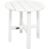 Trex Outdoor Furniture 18 In. White Cape Cod Classic Round Plastic Outdoor Patio Side Table