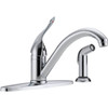 Delta Classic Single-Handle Standard Kitchen Faucet With Side Sprayer(Chrome)
