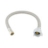 Brasscraft Braided Polymer Toilet Connector, 3/8" Comp X 7/8" Ballcock Nut X 16"