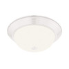 Seasons 13-Inch Dome 2-Light 60w Incandescent Flush Mount Light, White