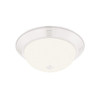 Seasons 11-Inch Dome 2-Light 60w Incandescent Flush Mount Light, White