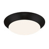 Seasons 13-Inch Dome 15w Dimmable Integrated LED Flush Mount Light With 5 CCT Selectable, Matte Black