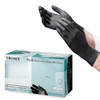 Tronex Black Nitrile Pf Fingertip-Textured Gloves Large Package Of 100