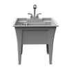 Rugged Tub 32"X22" Granite Freestanding Utility Sink W/ 2-Hdl Faucet Install Kit