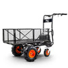 Superhandy 48v Electric Utility Wagon 6-Cu Ft Steel Folding Yard Cart