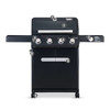 Monument Grills Mesa 4-Burner Propane Grill Black Clear View Lid LED Controls