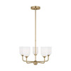 Generation Lighting Emile 20 In. 5-Light Brush Satin Brass Chandelier With Bulbs