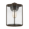 Generation Lighting Luning 12 In. 1-Light Antique Bronze Wall Lantern
