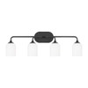 Generation Lighting Emile 31" 4-Light Midnight Black Vanity Light With Bulbs