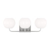 Generation Lighting Rory 3-Light Brushed Steel Vanity Light With LED Bulbs