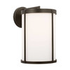 Generation Lighting Luning 15" 1-Light Antique Bronze Wall Lantern, Opal Etched