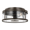 Generation Lighting Luning 5.75" 2-Light Antique Bronze Wall Lantern Clear Glass