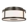 Generation Lighting Luning 5.75" 2-Light Antique Bronze Wall Lantern Opal Etched