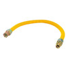 Eastman Yellow Coated Gas Supply Line 5/8-In OD 24-In-L 1/2-In FIP X 1/2-In Mip
