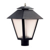 Liteco 10.5" Imperial Post Top, E26 Socket, Black Housing With Frost Lens