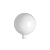 Liteco 16" Outdoor Globe Post Top, E26, White Fitter With White Acrylic Globe