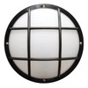 Liteco 10.25" Outdoor Composite Fixture, E26 Socket, Black Housing, Frost Lens