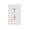 Energetic Lighting 15 Amp Gfci Decorator Outlet, Tamper/Weather Resistant, White