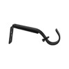 Lumi Home Furnishings 1" Single Curtain Rod Bracket, Matte Black, Pack Of 4