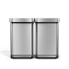 Simplehuman 24-Gal 90l All-Steel Step Recycler Brushed Stainless Steel